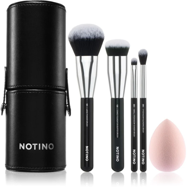  Notino Makeup Brushes Essential Professional Make-up Brushes & Sponge Set Makeup Brush Set With A Pouch 5 Pc 