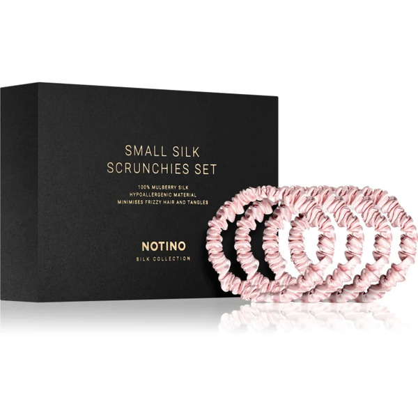  Notino Silk Collection Small Scrunchie Set Set Of Silk Scrunchies Shade Pink 
