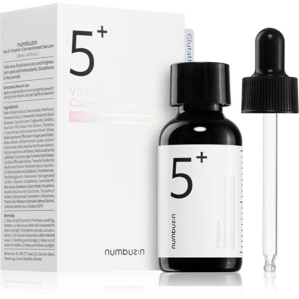  Numbuzin No. 5 Glutathione Vitamin Concentrated Serum Concentrated Facial Serum For Skin With Hyperpigmentation 30 Ml 