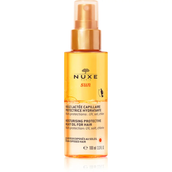  Nuxe Sun Moisturizing Protective Milky Oil For Hair Protective Oil For Hair Damaged By Chlorine, Sun & Salt 100 Ml 