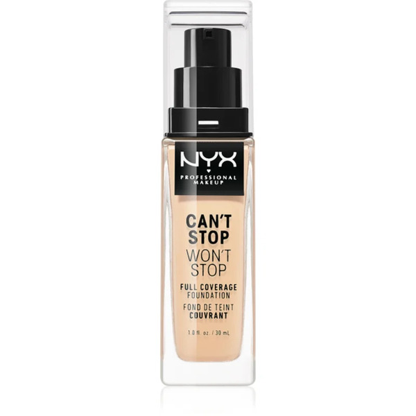  Nyx Professional Makeup Can't Stop Won't Stop Full Coverage Foundation Full Coverage Foundation Shade 06 Vanilla 30 Ml 
