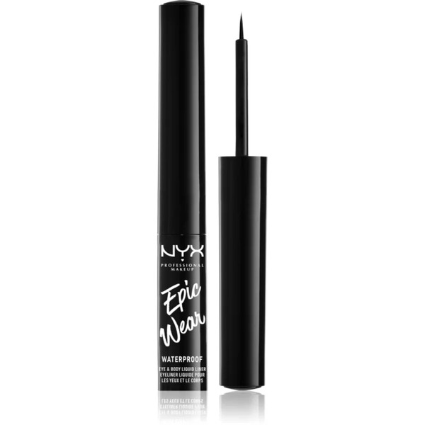  Nyx Professional Makeup Epic Wear Metallic Liquid Liner Long-lasting Gel Eyeliner Shade 01 - Black Metal 3,5 Ml 