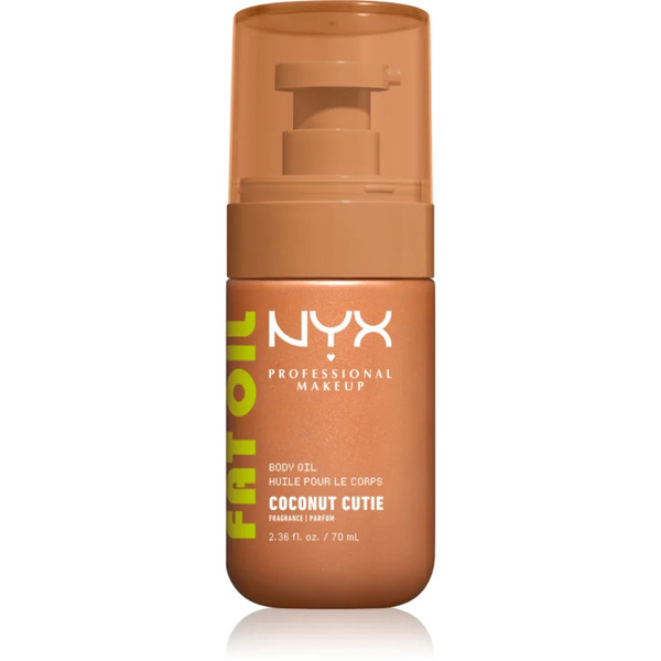  Nyx Professional Makeup Fat Oil Body Nourishing Body Oil Adds Moisture And Shine With Aroma Coconut Cutie 70 Ml 