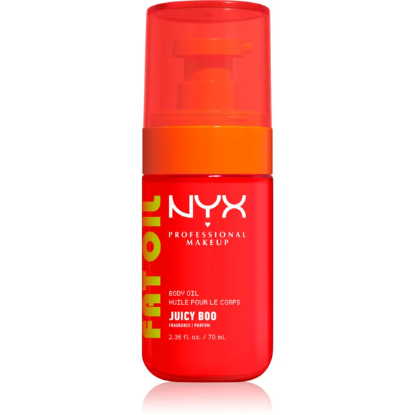  Nyx Professional Makeup Fat Oil Body Nourishing Body Oil Adds Moisture And Shine With Aroma Juicy Boo 70 Ml 