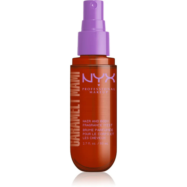  Nyx Professional Makeup Fat Oil Body Spray Scented Mist For Hair And Body With Aroma Caramelt Mami 80 Ml 