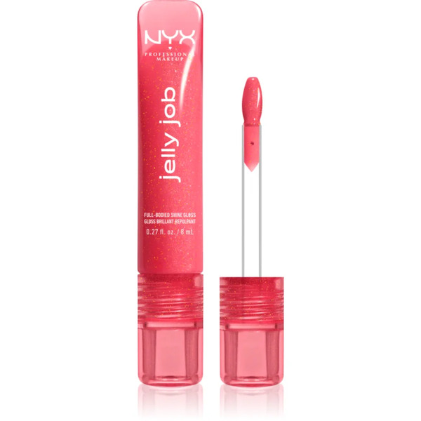 Nyx Professional Makeup Jelly Job Sparkle Lip Gloss With Magnifying Effect Shade Jelly Kiss´d 7.5 Ml 