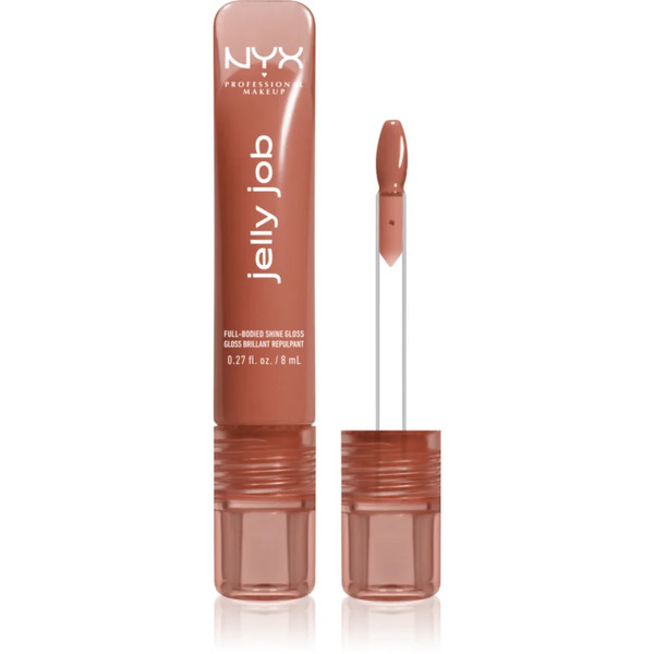  Nyx Professional Makeup Jelly Job Sparkle Lip Gloss With Magnifying Effect Shade Toast N´ Jelly 7.5 Ml 