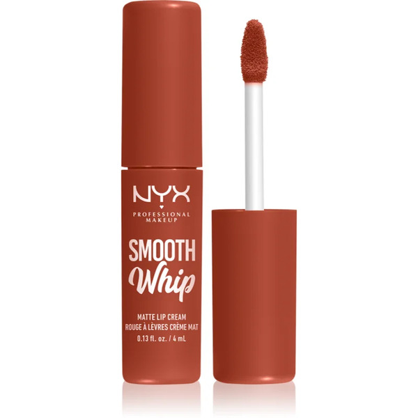  Nyx Professional Makeup Smooth Whip Matte Lip Cream Velvet Lipstick With Smoothing Effect Shade 06 Faux Fur 4 Ml 