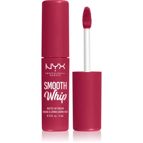  Nyx Professional Makeup Smooth Whip Matte Lip Cream Velvet Lipstick With Smoothing Effect Shade 08 Fuzzy Slippers 4 Ml 