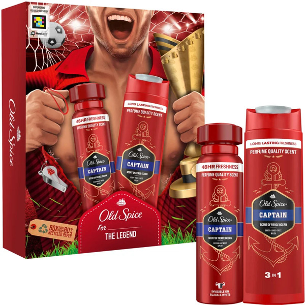  Old Spice Captain For The Legend Gift Set For Men 