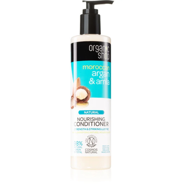  Organic Shop Natural Moroccan Argan & Amla Nourishing Conditioner For Damaged And Colour-treated Hair 280 Ml 