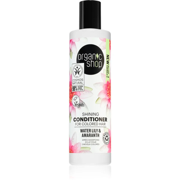  Organic Shop Organic Shea & Lily Brightening Conditioner For Glossy Hair And Easy Detangling For Colour-treated Hair 280 Ml 