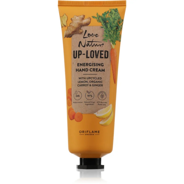  Oriflame Love Nature Up-loved Upcycled Lemon & Organic Carrot & Ginger Moisturising Hand Cream 75 Ml 