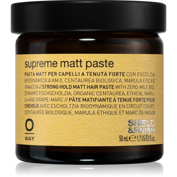  Oway Shield & Finish Supreme Matt Paste Mattifying Styling Paste Medium Hold 50 Ml 