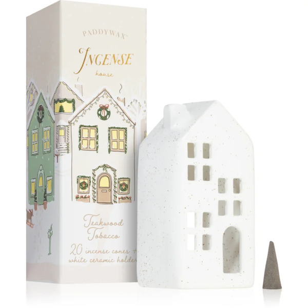  Paddywax Ceramic Village Teakwood Tobacco Gift Set I. 