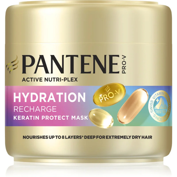  Pantene Pro-v Active Nutri Plex Hydration Recharge Regenerating And Moisturising Hair Mask With Keratin 300 Ml 