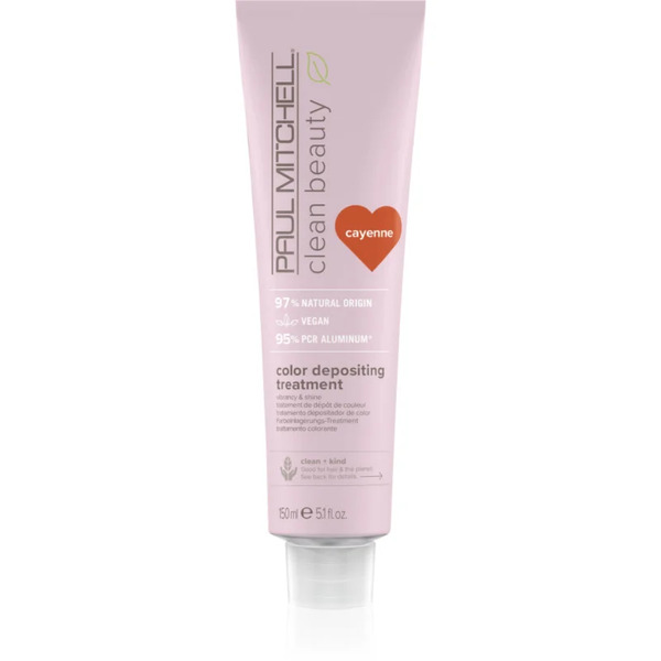  Paul Mitchell Clean Beauty Color Depositing Treatment Nourishing Mask For Colour-treated Hair Shade Cayenne 150 Ml 