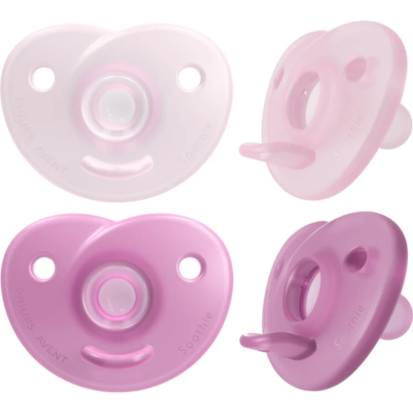  Philips Avent Soothie Scf099/27 0-6 M Dummy Girl 2 Pc 
