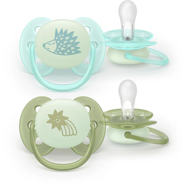  Philips Avent Ultrasoft Night Scf094/01 0-6m Dummy Neutral 2 Pc 