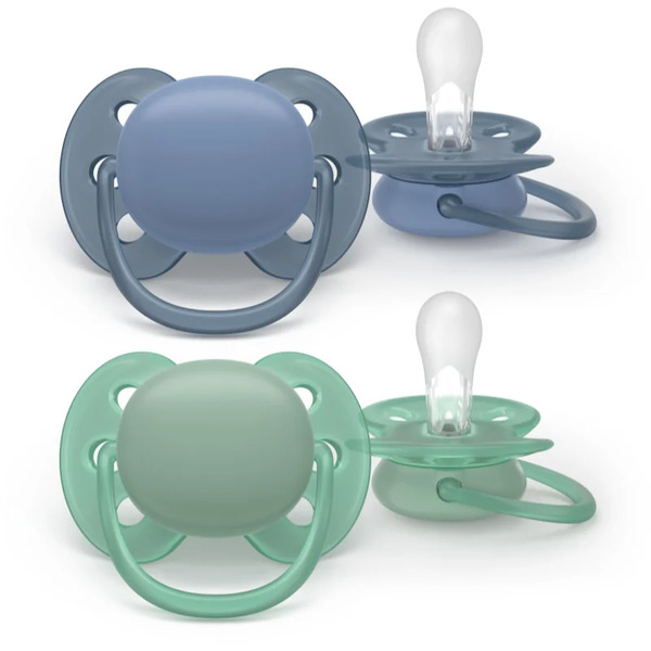  Philips Avent Ultrasoft Scf091/42 6-18 M Dummy Boy 2 Pc 
