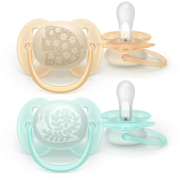  Philips Avent Ultrasoft Scf091/41 0-6 M Dummy Neutral 2 Pc 