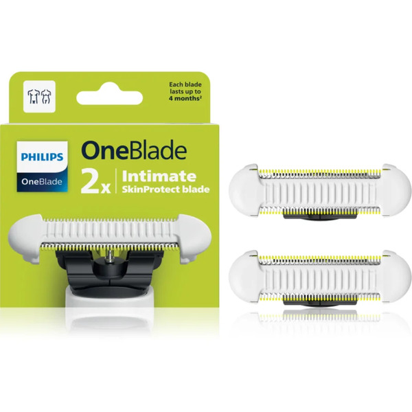  Philips Oneblade Intimate Skinprotect Qp229/50 Replacement Blades For Oneblade Intimate Qp1924/30 2 Pc 
