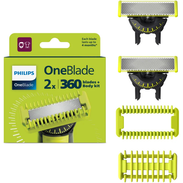  Philips Oneblade 360 Qp624/50 Replacement Blades For Philips Oneblade 360 2 Pc 