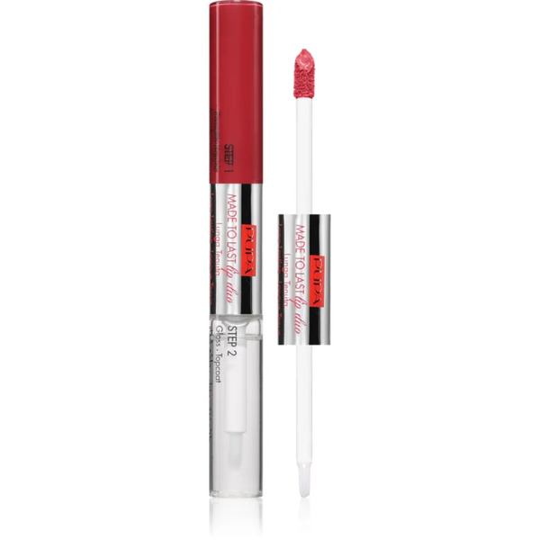  Pupa Milano Made To Last Lip Duo Long-lasting Liquid Lipstick With Shine Shade 016 - Hot Pink 2x4 Ml 