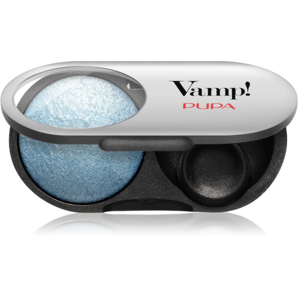  Pupa Milano Vamp! Radiant Baked Eyeshadow Long-lasting Shimmer Eyeshadow Shade 306 Bon-ton Blue - Wet & Dry 1 G 