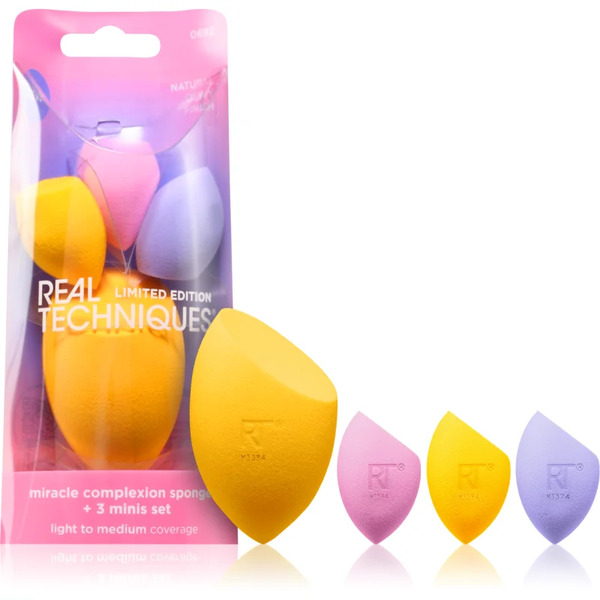  Real Techniques Miracle Complexion Sponge +3 Minis Set Makeup Sponge 