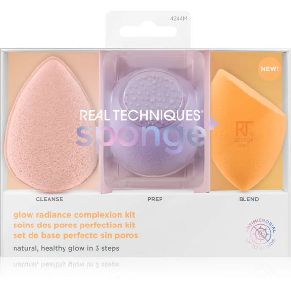  Real Techniques Sponge+ Glow Radiance Applicator Set For The Perfect Look 