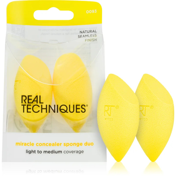  Real Techniques Sponge+ Miracle Concealer Makeup Sponge 2 Pc 