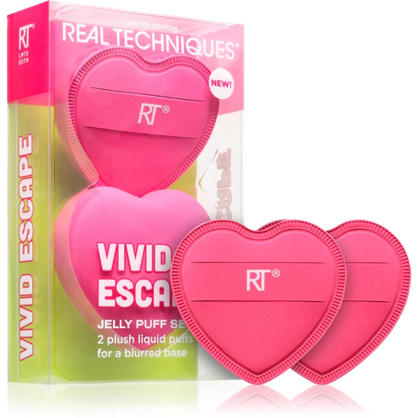  Real Techniques Vivid Escape All About That Base Puff Set Makeup Sponge 2 Pc 