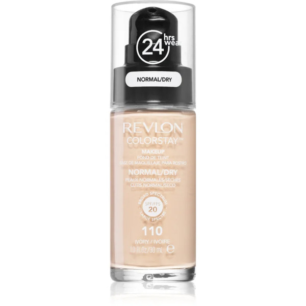  Revlon Cosmetics Colorstay™ Spf 20 Long-lasting Foundation For Normal To Dry Skin Shade 110 Ivory 30 Ml 