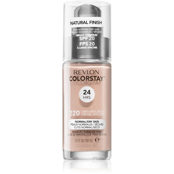  Revlon Cosmetics Colorstay™ Spf 20 Long-lasting Foundation For Normal To Dry Skin Shade 220 Natural Beige 30 Ml 