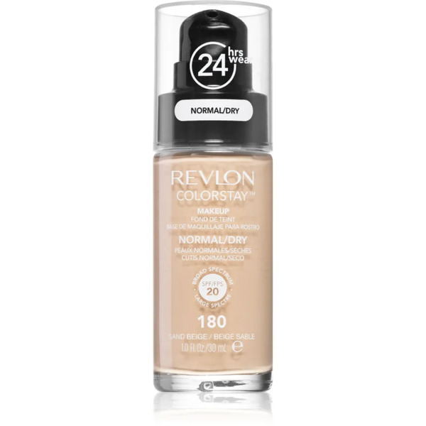  Revlon Cosmetics Colorstay™ Spf 20 Long-lasting Foundation For Normal To Dry Skin Shade 180 Sand Beige 30 Ml 