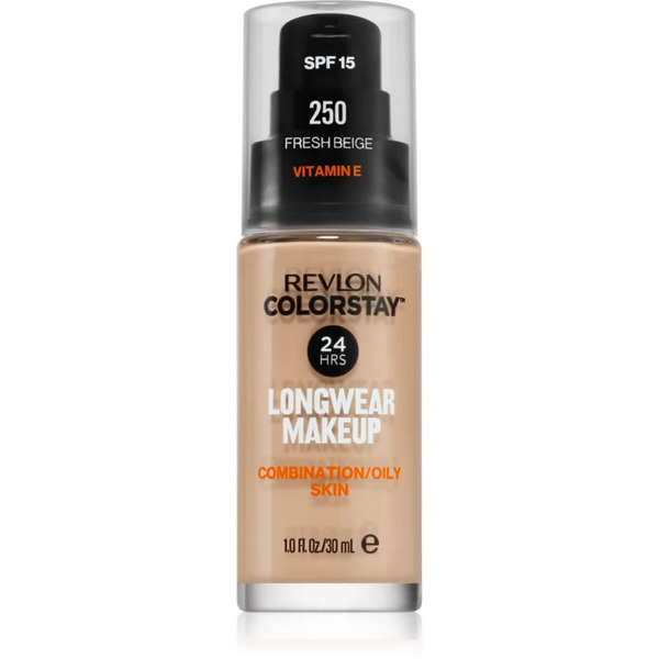  Revlon Cosmetics Colorstay™ Spf 15 Long-lasting Mattifying Foundation For Oily And Combination Skin Shade 250 Fresh Beige 30 Ml 