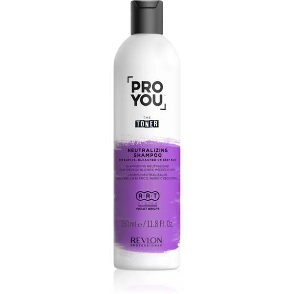  Revlon Professional Pro You The Toner Shampoo For Neutralising Brassy Tones For Blonde And Grey Hair 350 Ml 