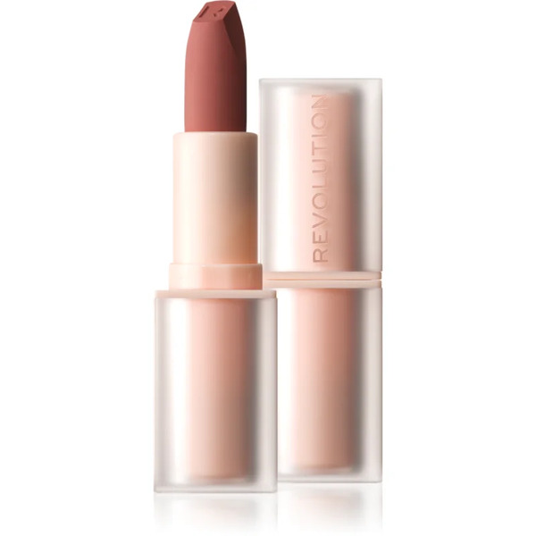  Revolution Lip Allure Soft Satin Lipstick Creamy Lipstick With Satin Finish Shade Brunch Pink Nude 3.2 G 