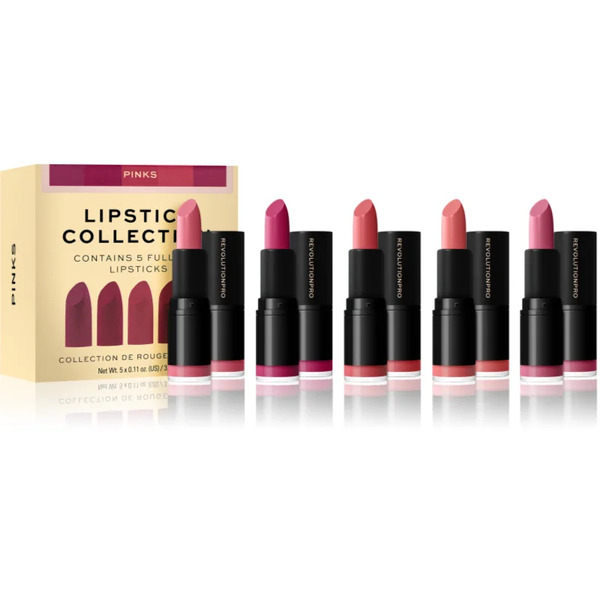  Revolution Pro Lipstick Collection Lipstick Set Shade Pinks 5 Pc 