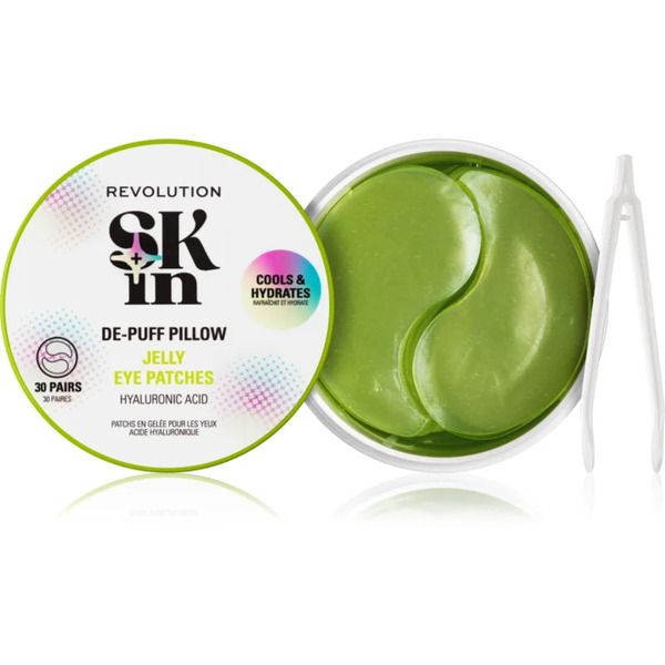  Revolution Skincare Skindividual Happy Hydrate De-puff Hyaluronic Acid Jelly Eye Patches Hydrating Gel Pads For The Eye Area 30 Pc 