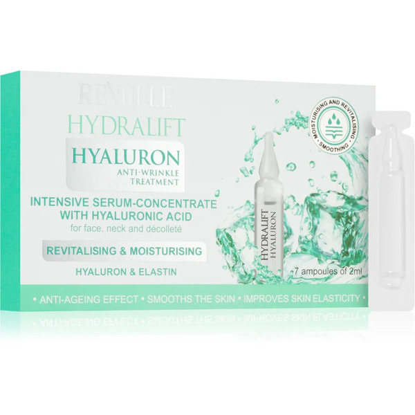  Revuele Hydralift Hyaluron Ampoules Intensive Serum Concentrate Intensive Moisturising Serum For Face, Neck And Chest 7x2 Ml 