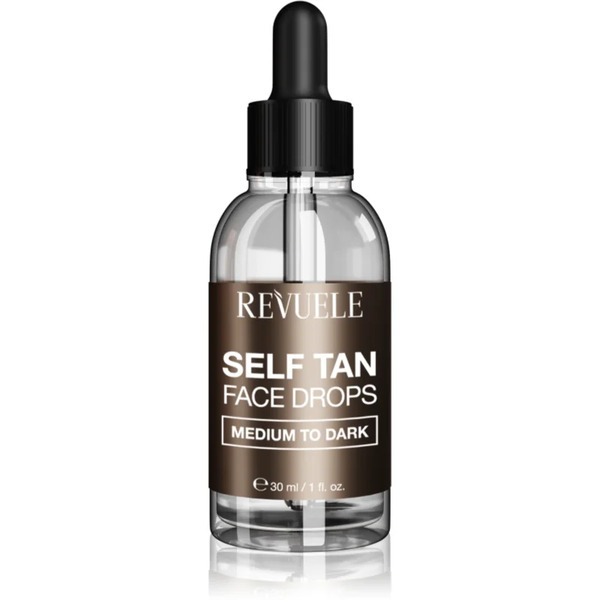  Revuele Paradise Bronze Self Tan Face Drops Self-tanning Drops For The Face Shade Medium To Dark 30 Ml 