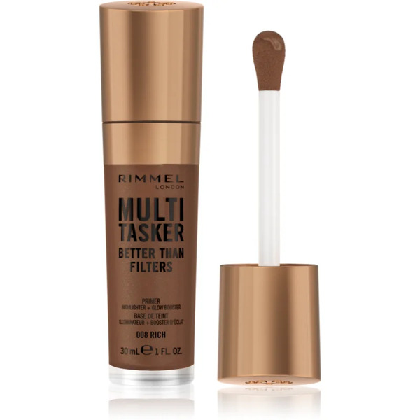  Rimmel Multi-tasker Better Than Filters Brightening Makeup Primer To Even Out Skin Tone Shade 008 Rich 30 Ml 