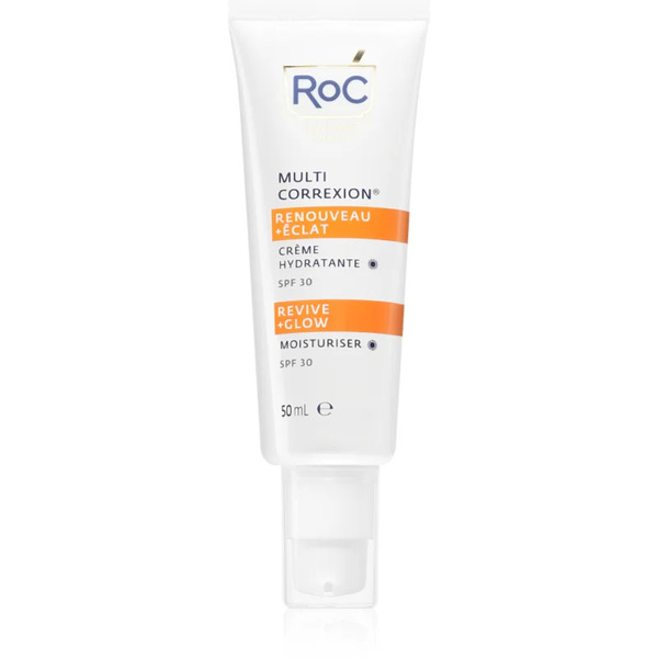  Roc Multi Correxion Revive + Glow Moisturiser Nourishing And Moisturising Cream With Vitamin C Spf 30 50 Ml 