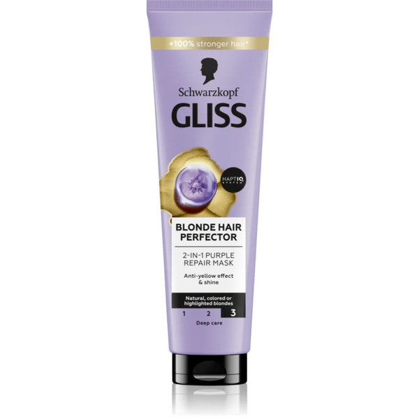  Schwarzkopf Gliss Blonde Hair Perfector Regenerating Hair Mask For Bleached Or Highlighted Hair 150 Ml 