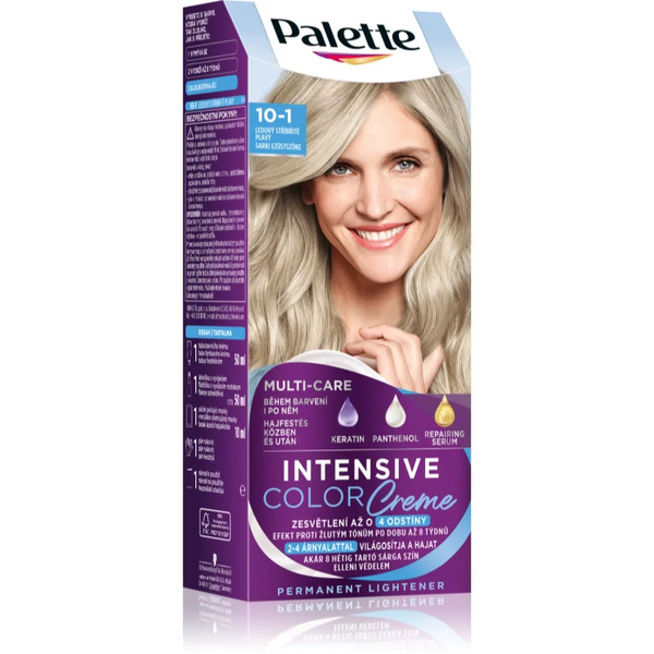  Schwarzkopf Palette Intensive Color Creme Permanent Hair Dye Shade 10-1 (c10) Frosty Silver Blonde 1 Pc 