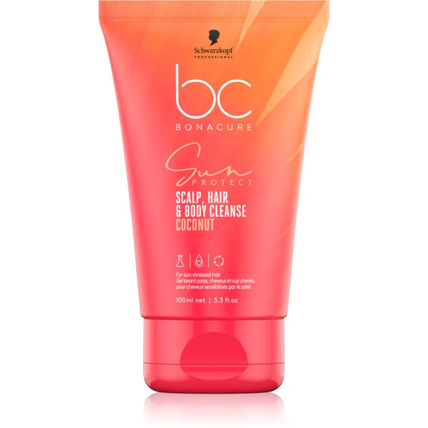  Schwarzkopf Professional Bc Bonacure Sun Protect Scalp, Hair & Body Cleanse Shower Gel 2-in-1 100 Ml 