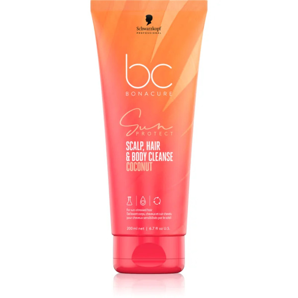  Schwarzkopf Professional Bc Bonacure Sun Protect Scalp, Hair & Body Cleanse Shower Gel 2-in-1 200 Ml 