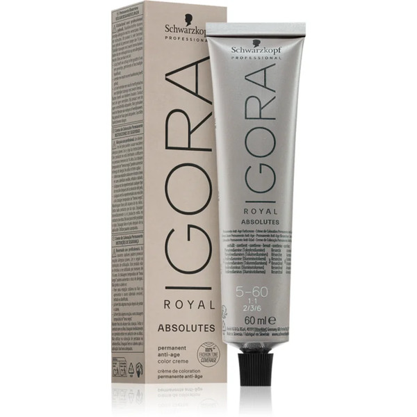  Schwarzkopf Professional Igora Royal Absolutes Hair Colour Shade 5-60 Light Brown Chocolate Natural 60 Ml 